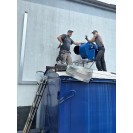 Монтаж вентилятора с виброопорами и гибкими вставками, установка кронштейна под оборудование, сверление отверстия, монтаж воздуховодов, аэродинамические испытания и паспортизация систем вентиляции ООО «ЛюксЛиф» ул. Владимирова, 8 г. Гомель.